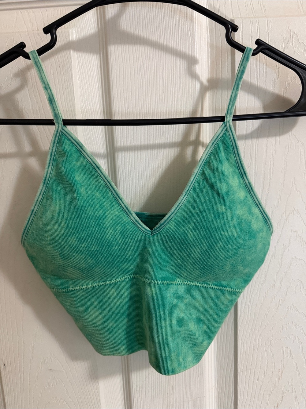 Zenana Outfitters Green Tie-Dye V-Neck Bandeau Cami